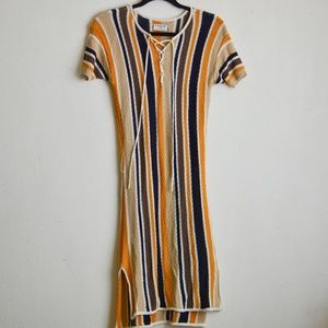 frame shirt striped marigold yellow size XS white midi